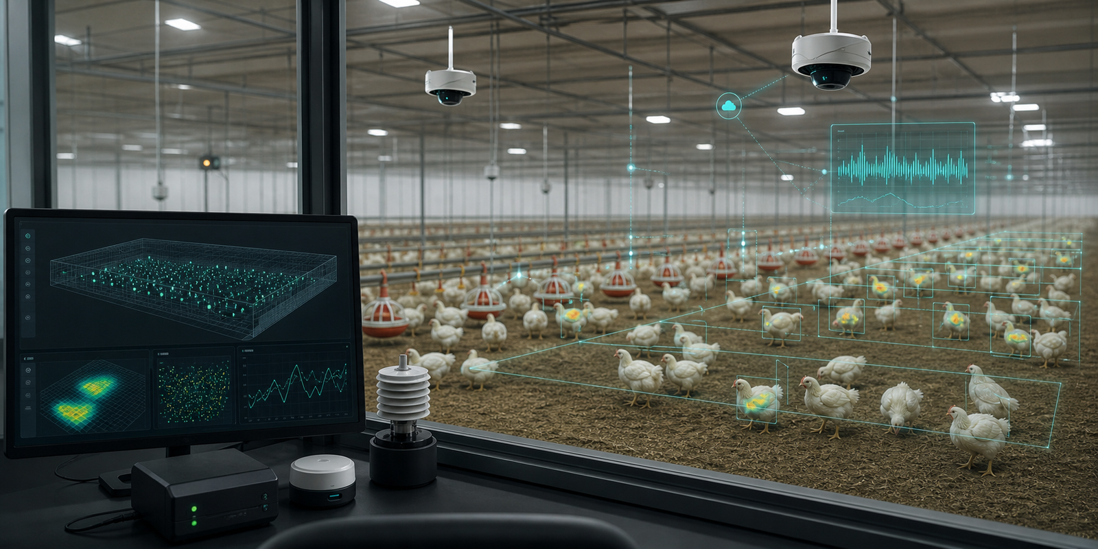 Computer vision and sensor fusion in a poultry house